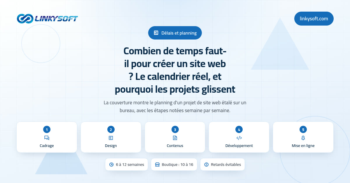 Combien de temps faut-il pour créer un site web ? Le calendrier réel, et pourquoi les projets glissent