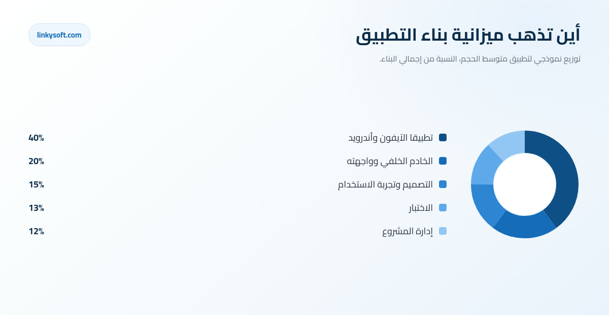 أين تذهب ميزانية بناء التطبيق
