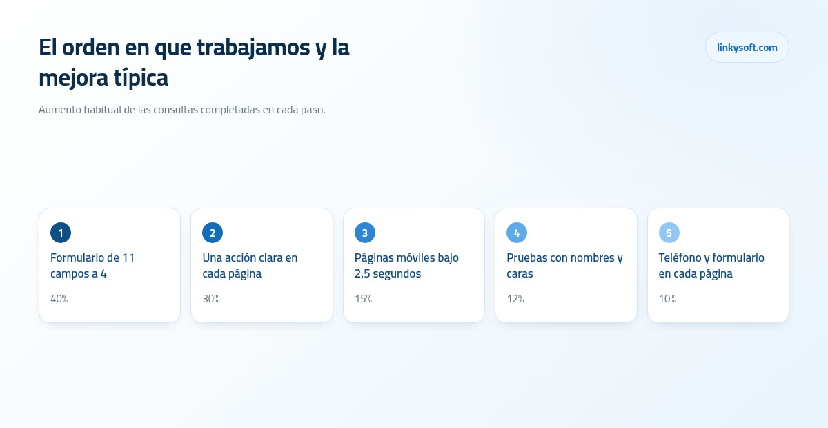 El orden en que trabajamos y la mejora típica