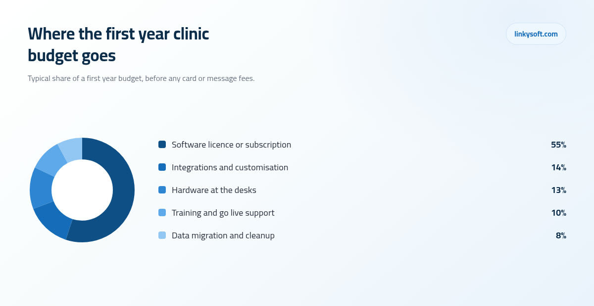 Where the first year clinic budget goes