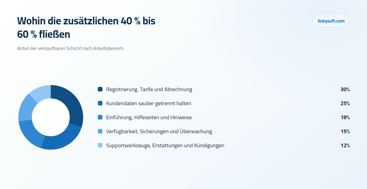 Wohin die zusätzlichen 40 % bis 60 % fließen