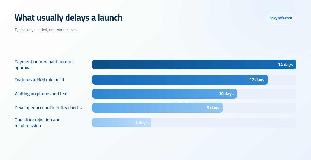 What usually delays a launch