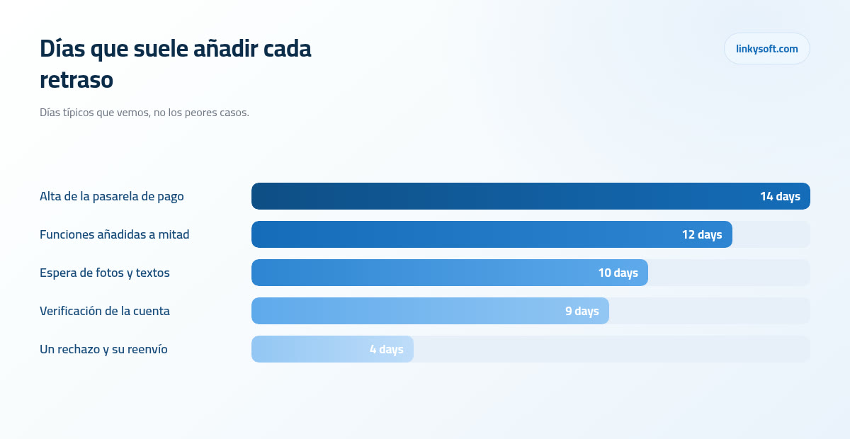 Días que suele añadir cada retraso